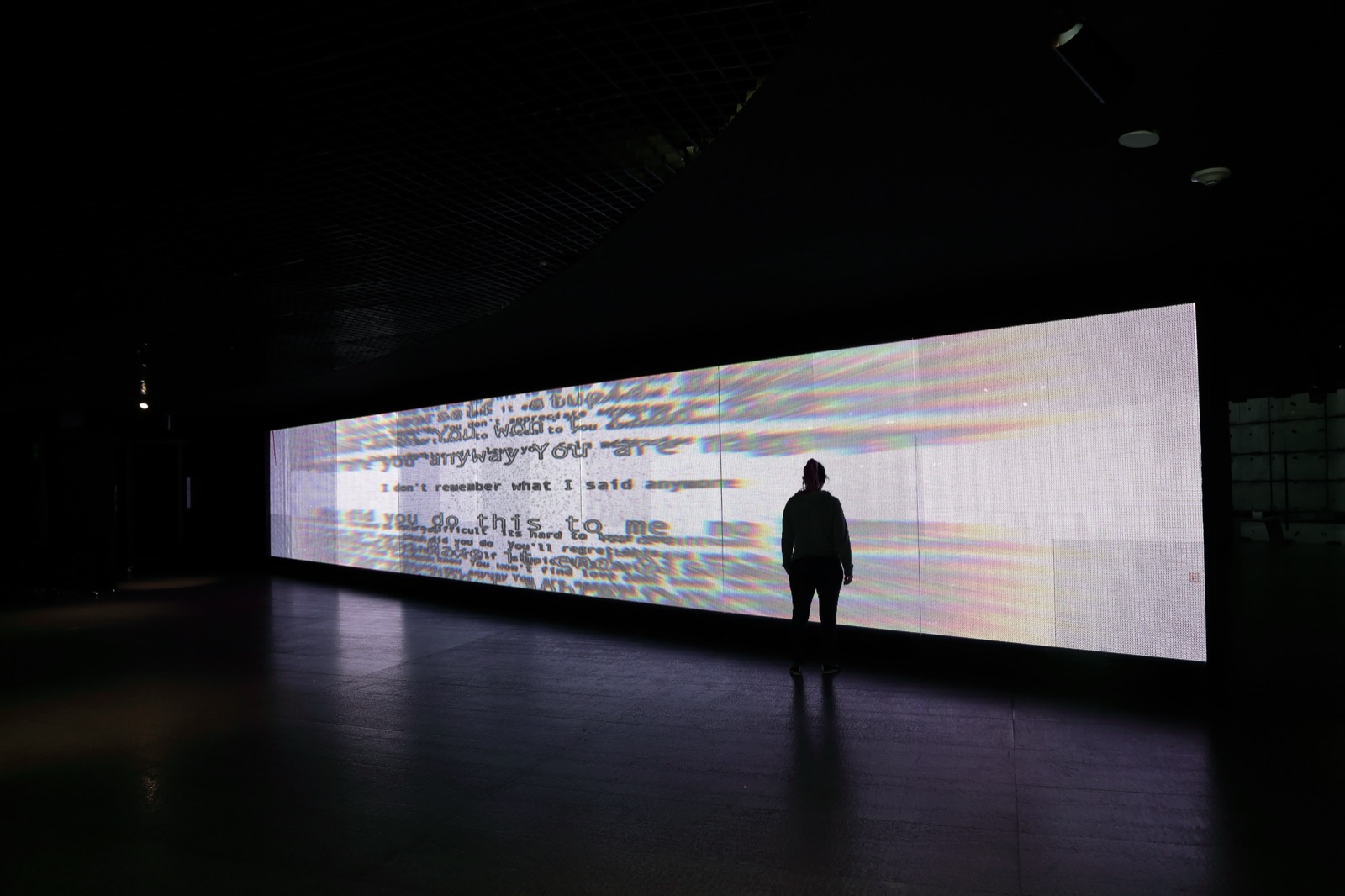 LED screen installation in space