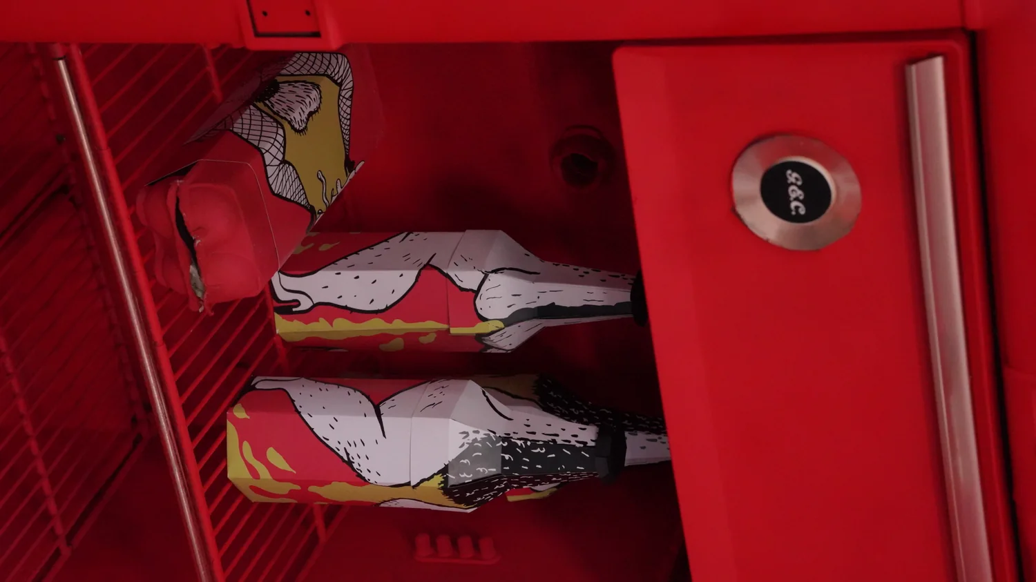 Inside the fridge — the WOW packaging on every shelf