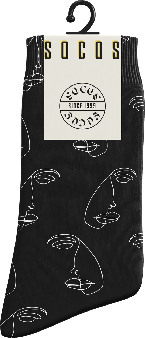 Socos product page — line-face socks
